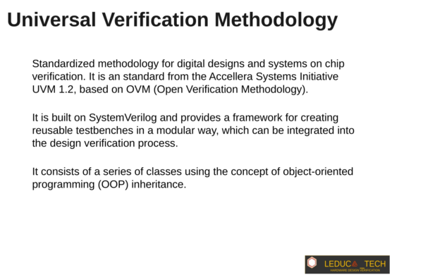 Clase1: Universal Verification Methodology (UVM), Introducción - LEDUCA ...